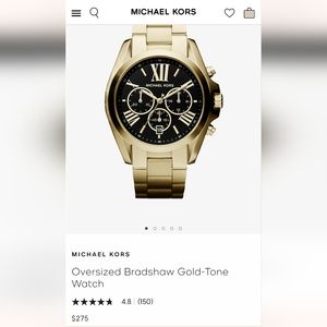Michael Kors Oversized Bradshaw Gold-Tone Watch